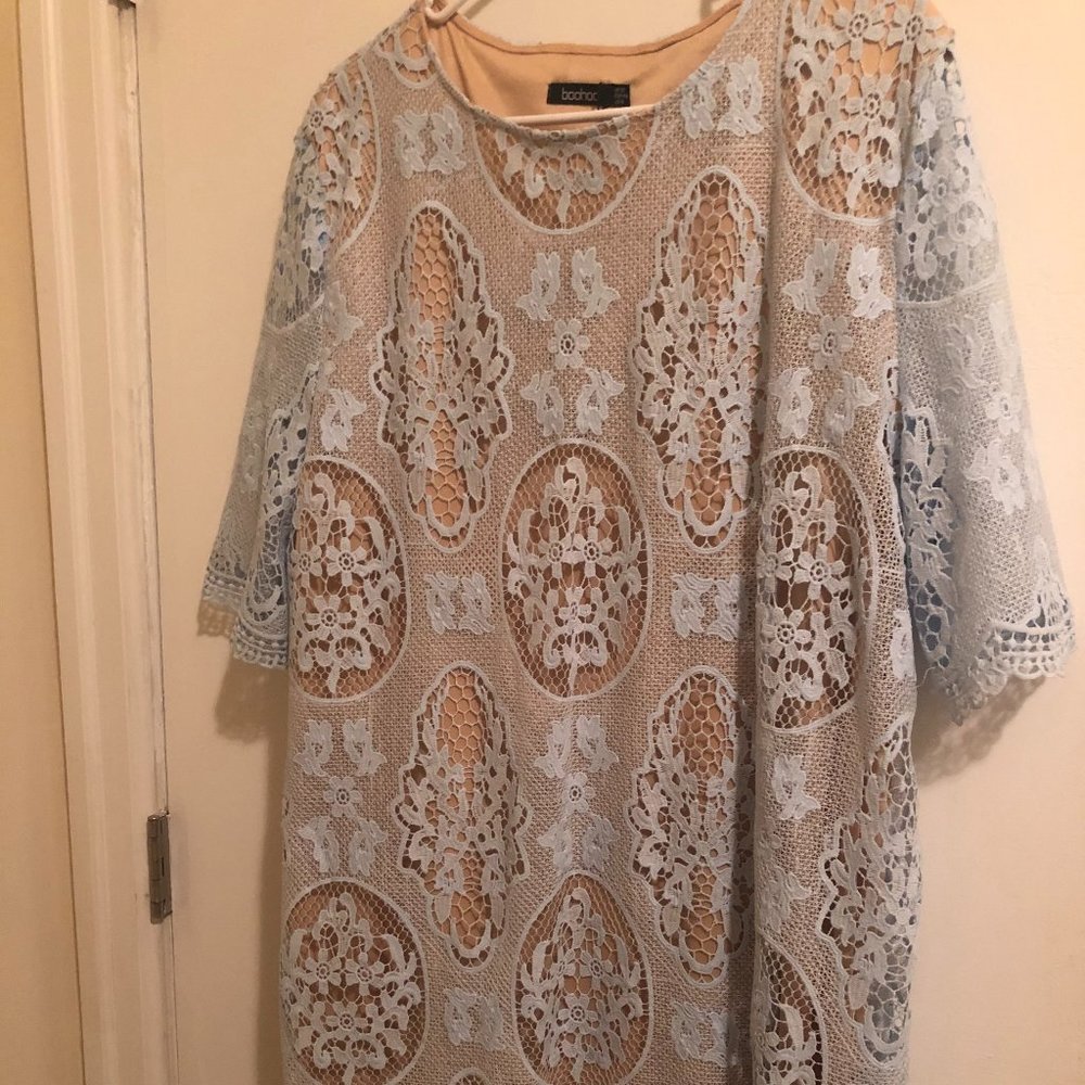 Women's Blue Lace Dress